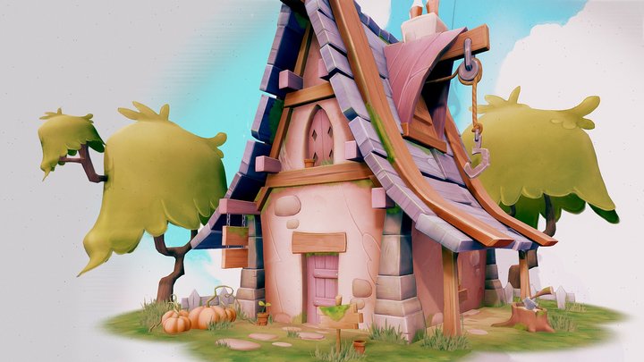 Tiny House - Render Test Lit 3D Model