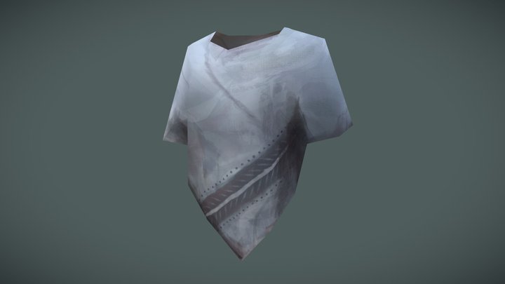 Poncho, Low Poly Handpainted 3D Model