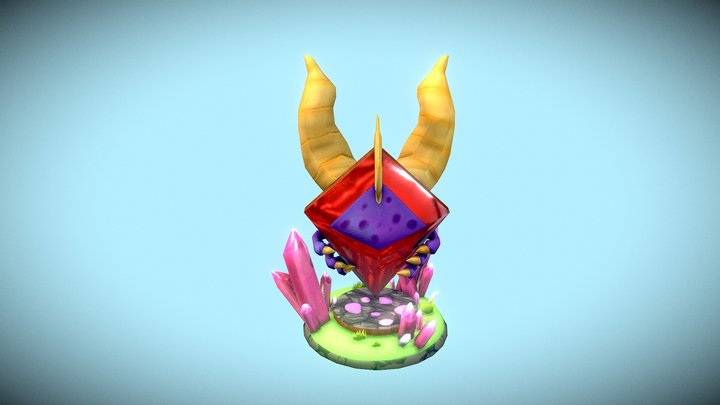 Bouclier Spyro lowpoly 3D Model