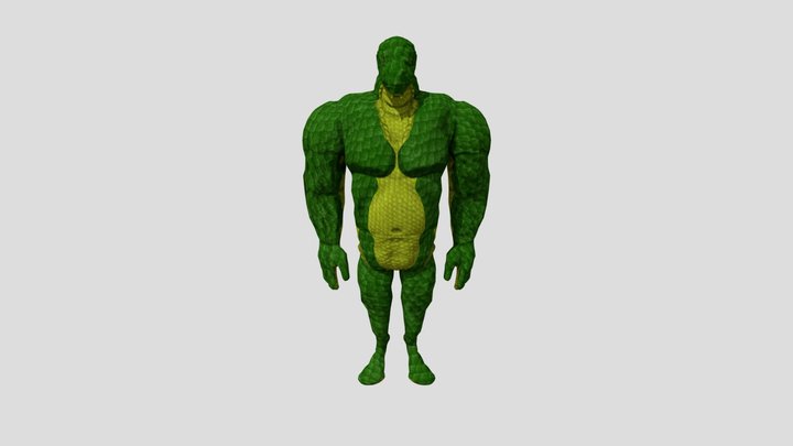 Gorian Low Poly With Eyes V2 3D Model