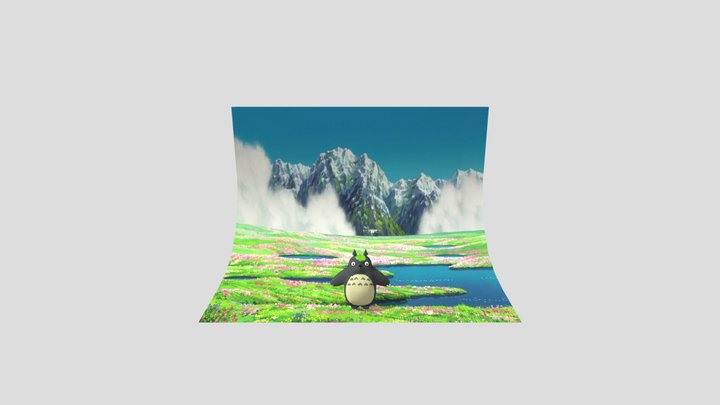 Final_Totoro Scene 3D Model