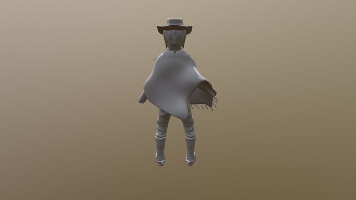Cowboy Villain 3D Model