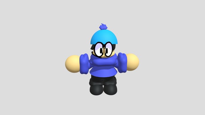 my oc redesign but t-pose (can Add Bone I Think) 3D Model