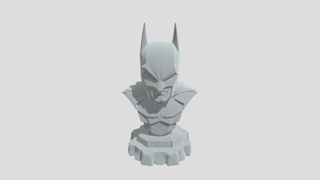 Stylized miniature 3D model of Batman.