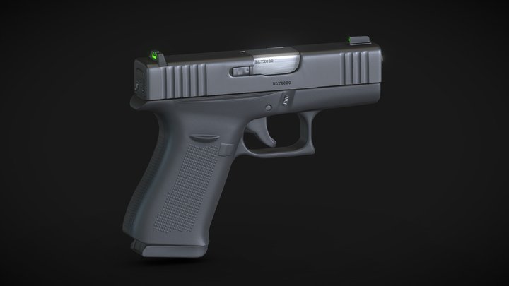 9mm Pistol 3D Model