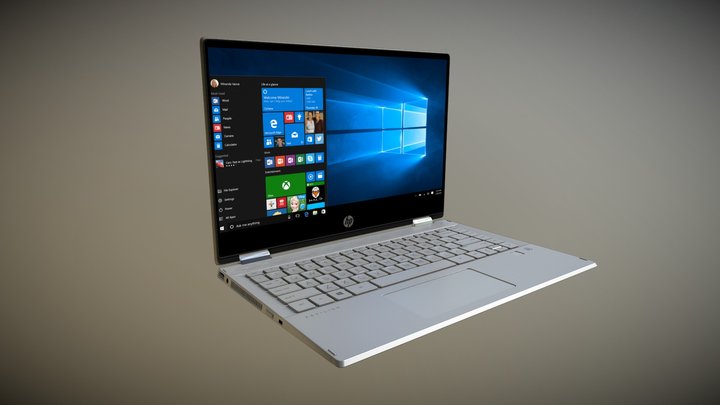 Laptop HP Pavilion x360 3D Model