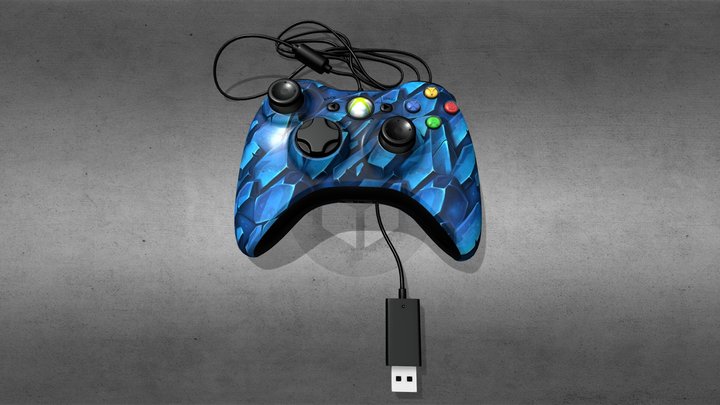 Xbox 360 Controller 3D Model