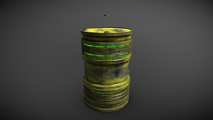 Sci-Fi Barrel 3D Model