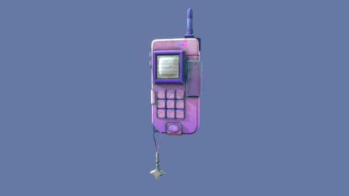 Stylized Texturized Phone 3D Model