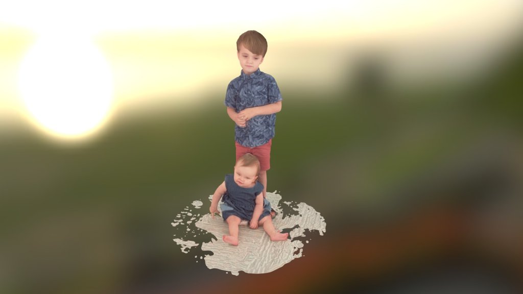 mini-U 3D scan of baby girl and older brother 2