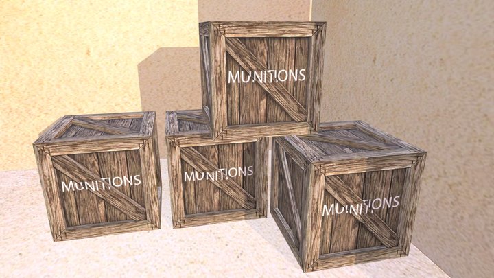 Crate Scene 3D Model