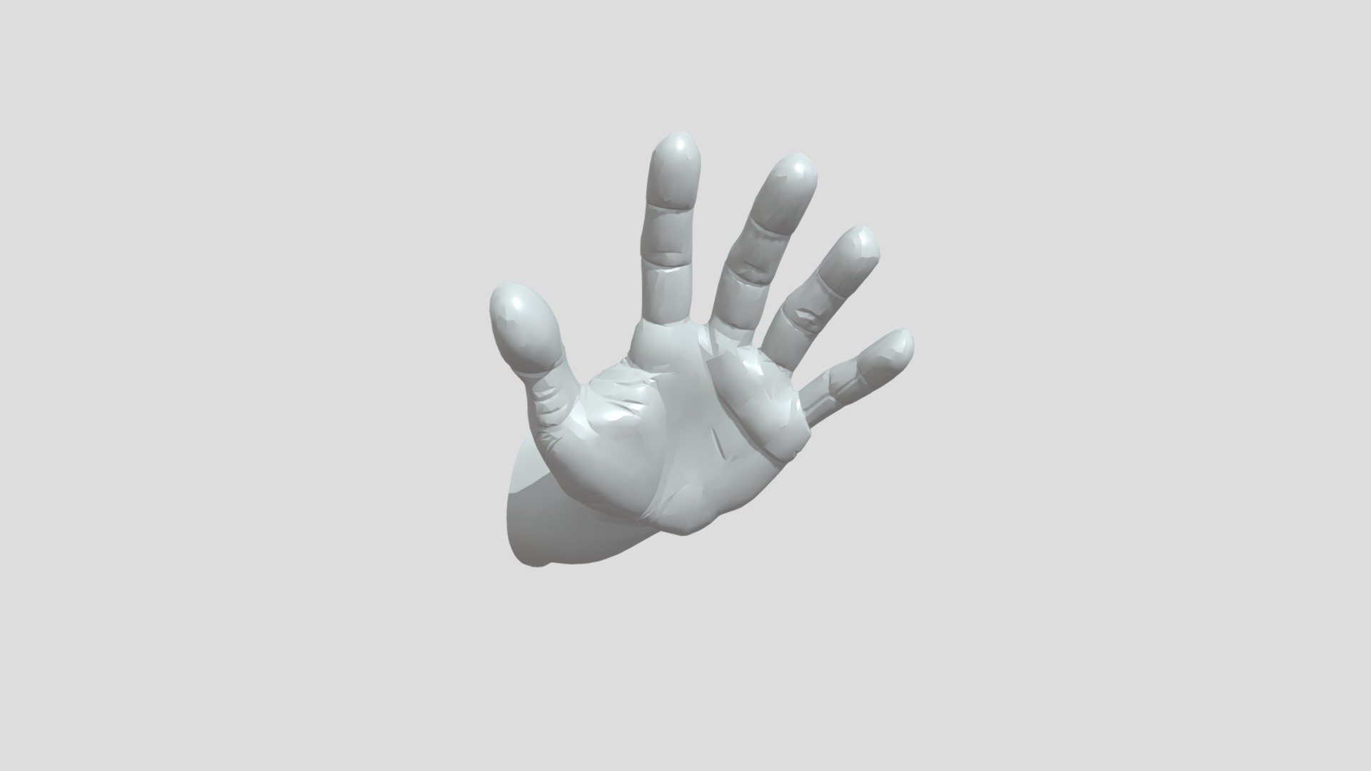 An open human hand with spread fingers - 3D model by Stamathan [3029a90 ...