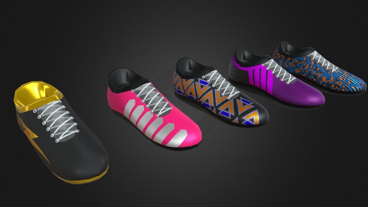 Soccer Shoe Collection 2 3D Model