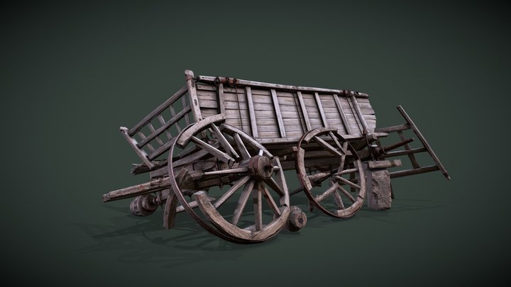 Broken Cart 3D Model