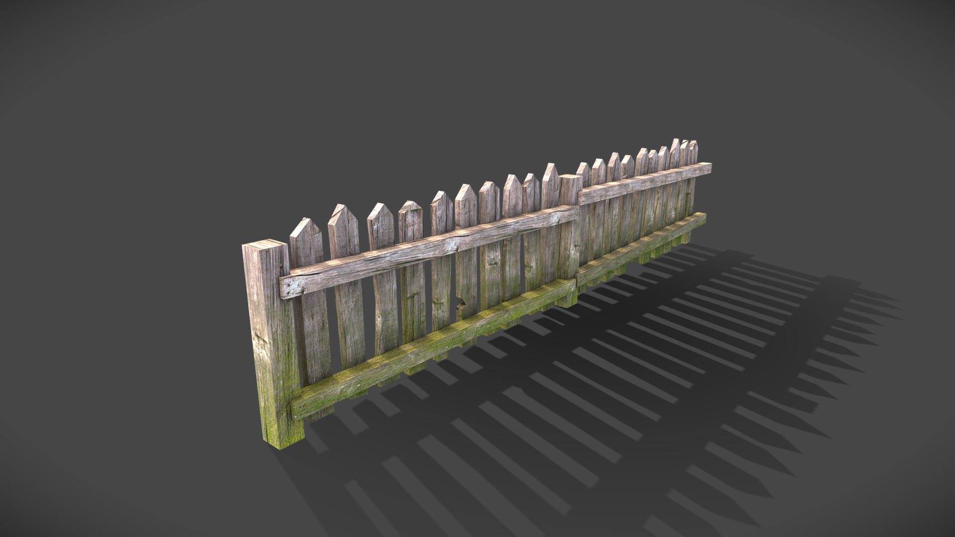 3D model fence - This is a 3D model of the fence. The 3D model is about a wooden bridge with railings.
