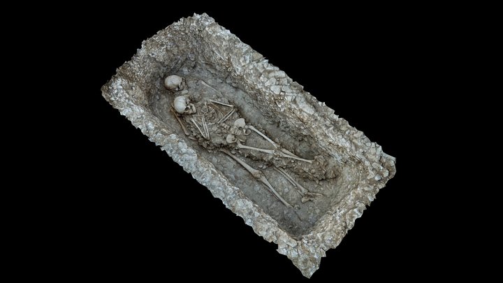 7th c. Stacked Anglo Saxon Burial 3D Model