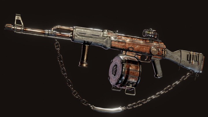 Kalash - Steampunk AK-47 3D Model