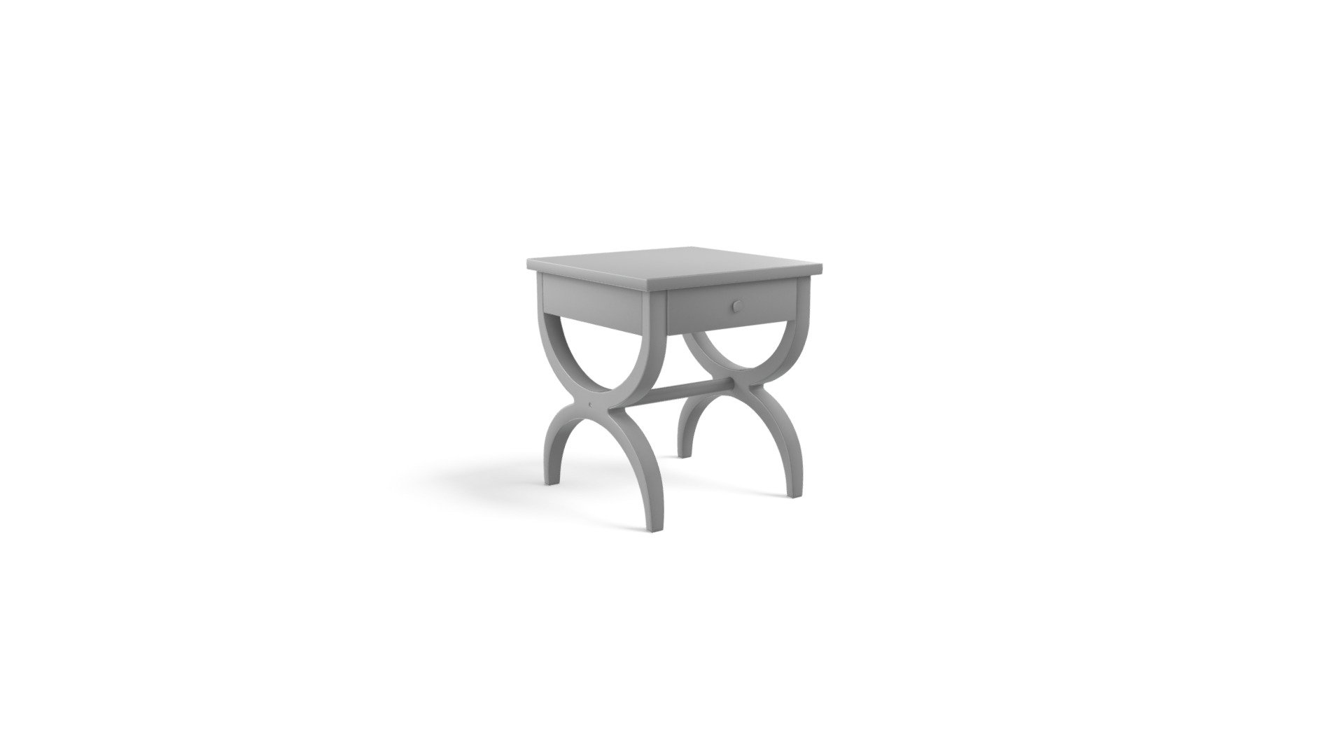 Leila Bedside Table, Grey