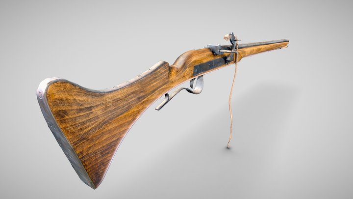 Replica Civil War Musket: Nantwich Museum 3D Model