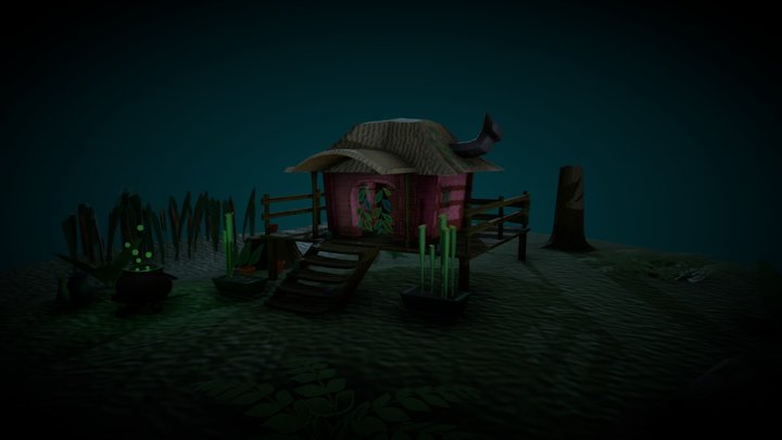 Botanical Witch Hut 3D Model