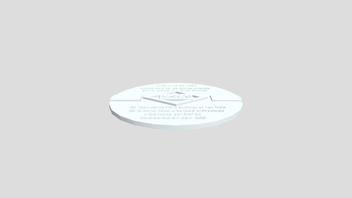Placa Comemorativa 1991 Metro Mad 3D Model
