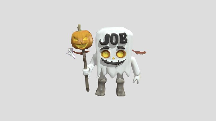 Spooky Job Ghost 3D Model