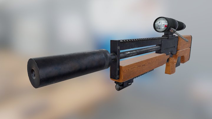 WD3000 Sniper Rifle 3D Model