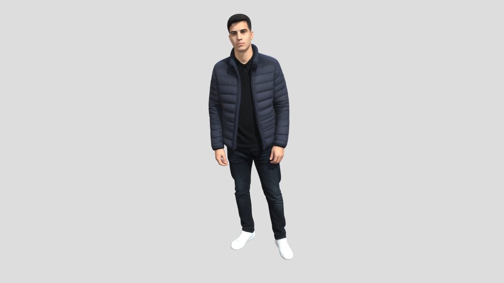 Casual Navy Puffer Jacket Look