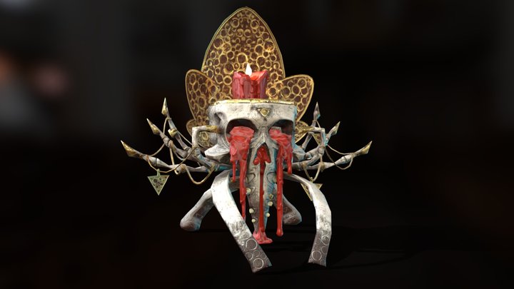 Magi Skull Candle Stand 3D Model