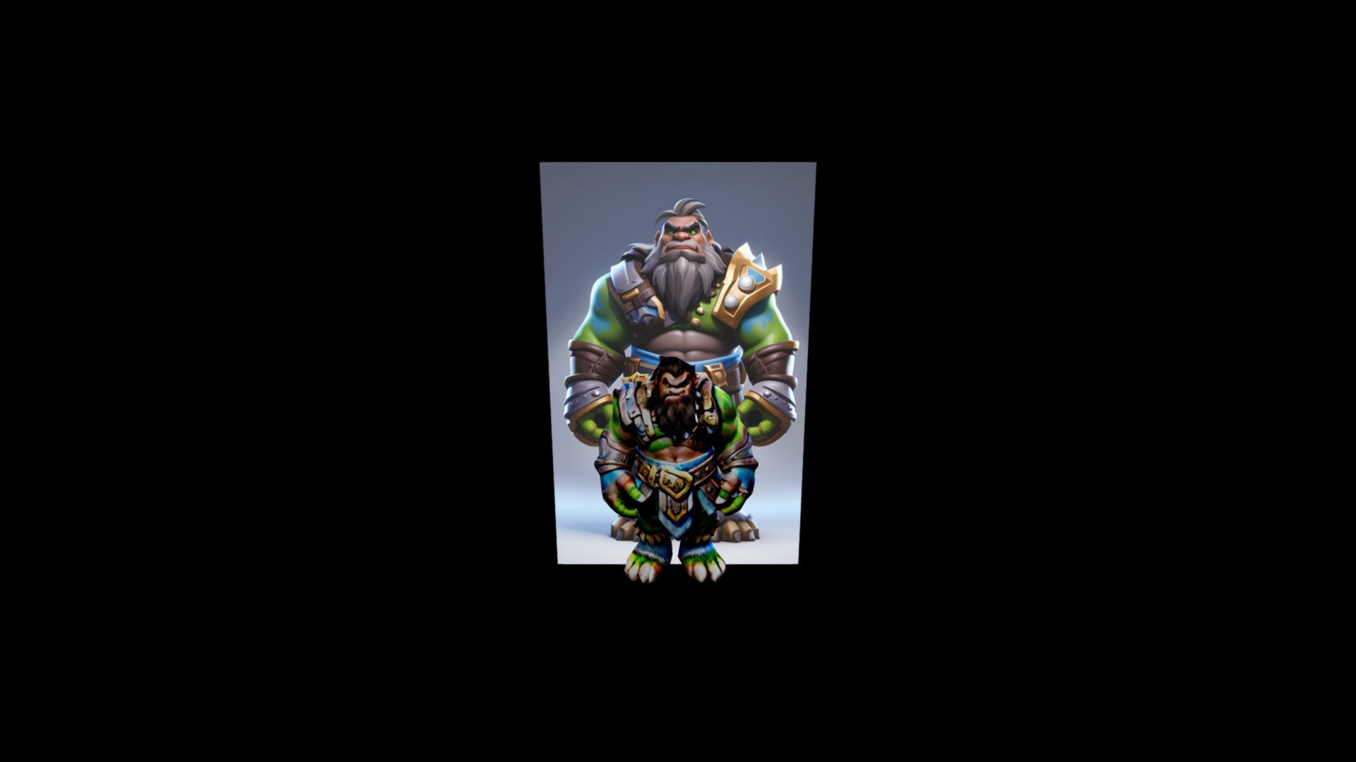 a cartoon character of a man with a beard and a - Download Free 3D ...
