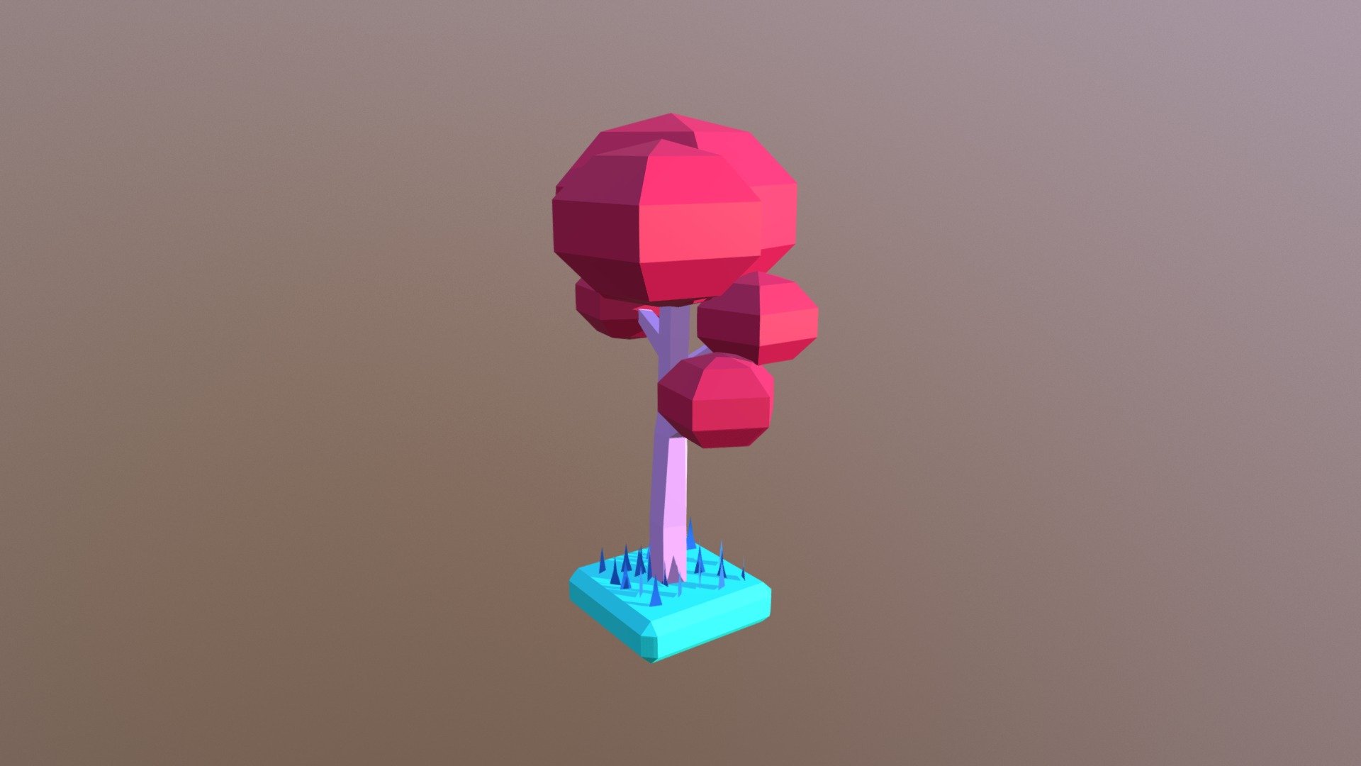 Lowpoly tree with grass lol idk
