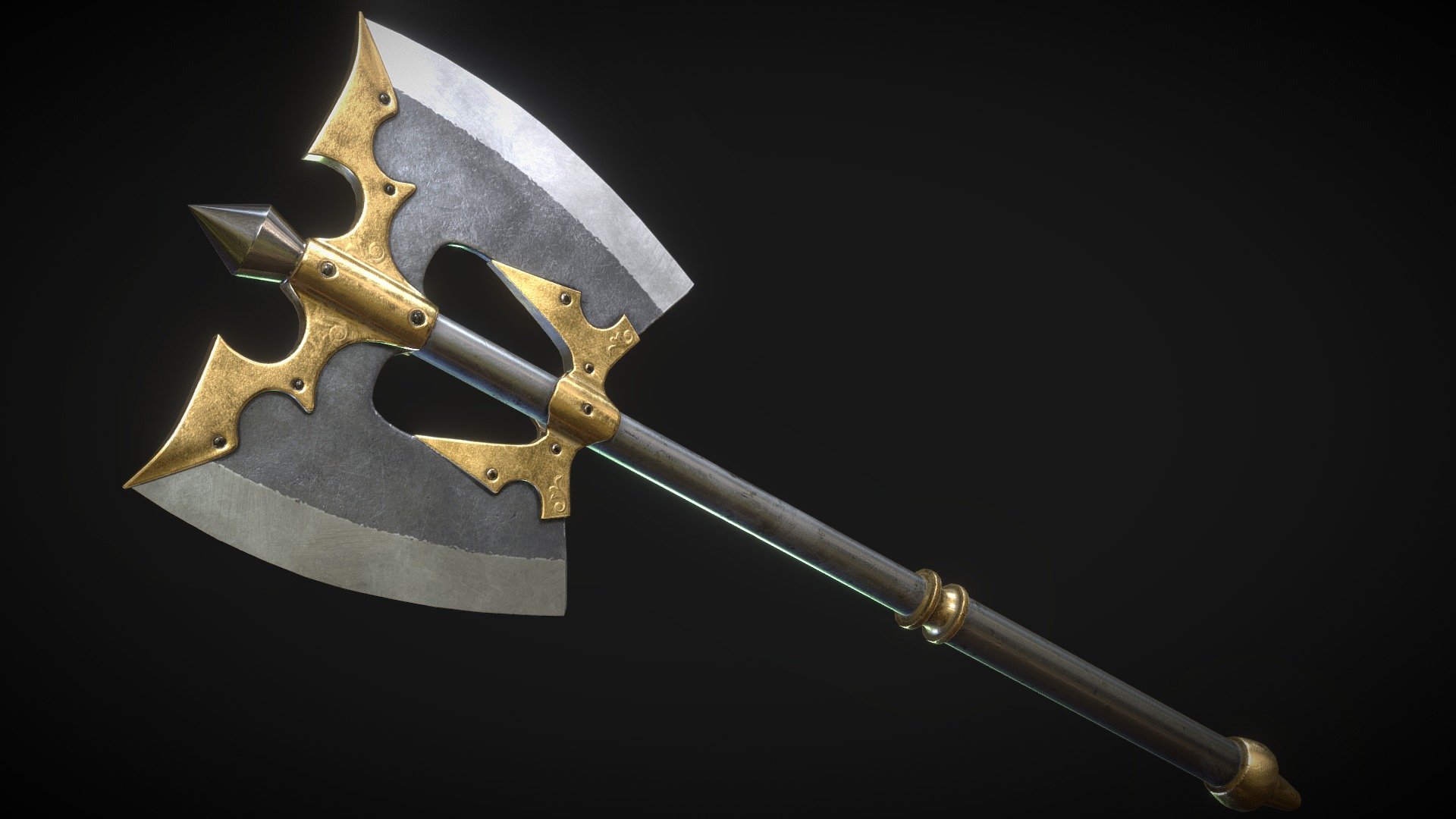 Fantasy Great Axe 01 - Buy Royalty Free 3D model by Zeus Game Assets ...