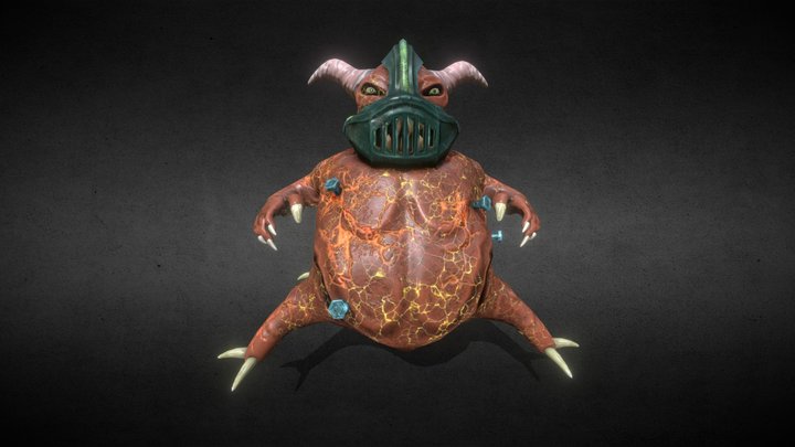Blob Explosive Character 3D Model
