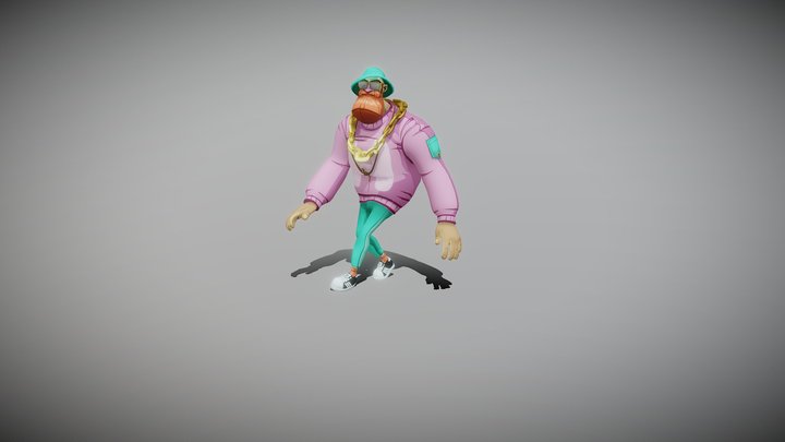 Augmented Reality - stylized B-BOY Dance 3D Model