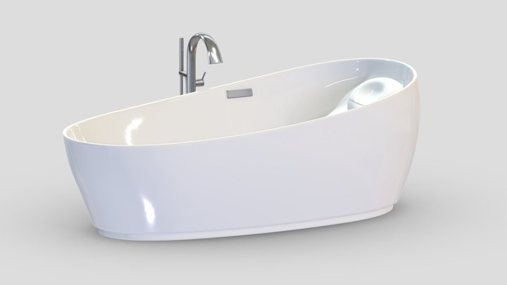 TOTO Flotation Tub with Zero Dimension 3D Model