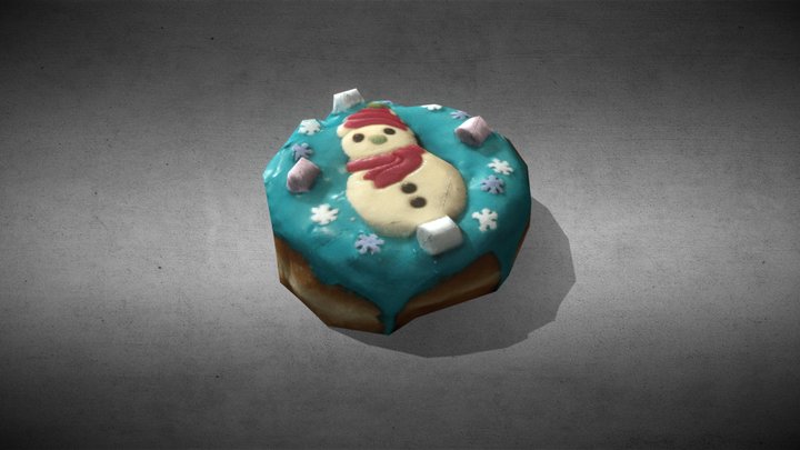 Christmas blue donut – Modèle 3D gratuit STL