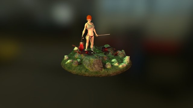 shooting girl 3D Model