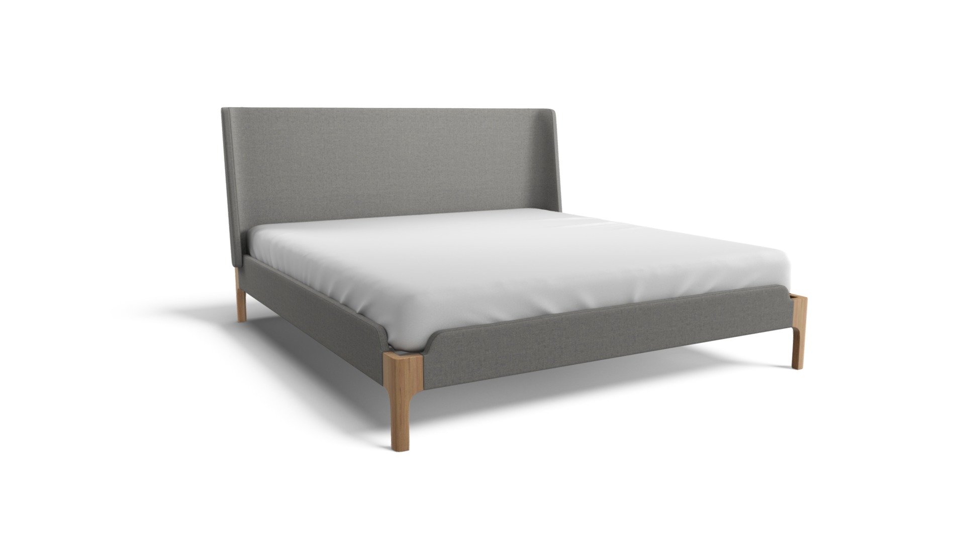 Roscoe Super King Size Bed, Cool Grey