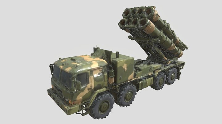 Multiple Rocket Launcher Military Truck