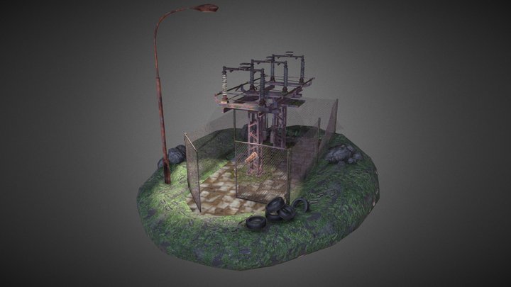 Abandoned distribution station 3D Model