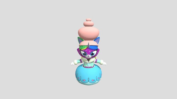 Felicity Rainbow Butterfly Unicorn Kitty (1) 3D Model