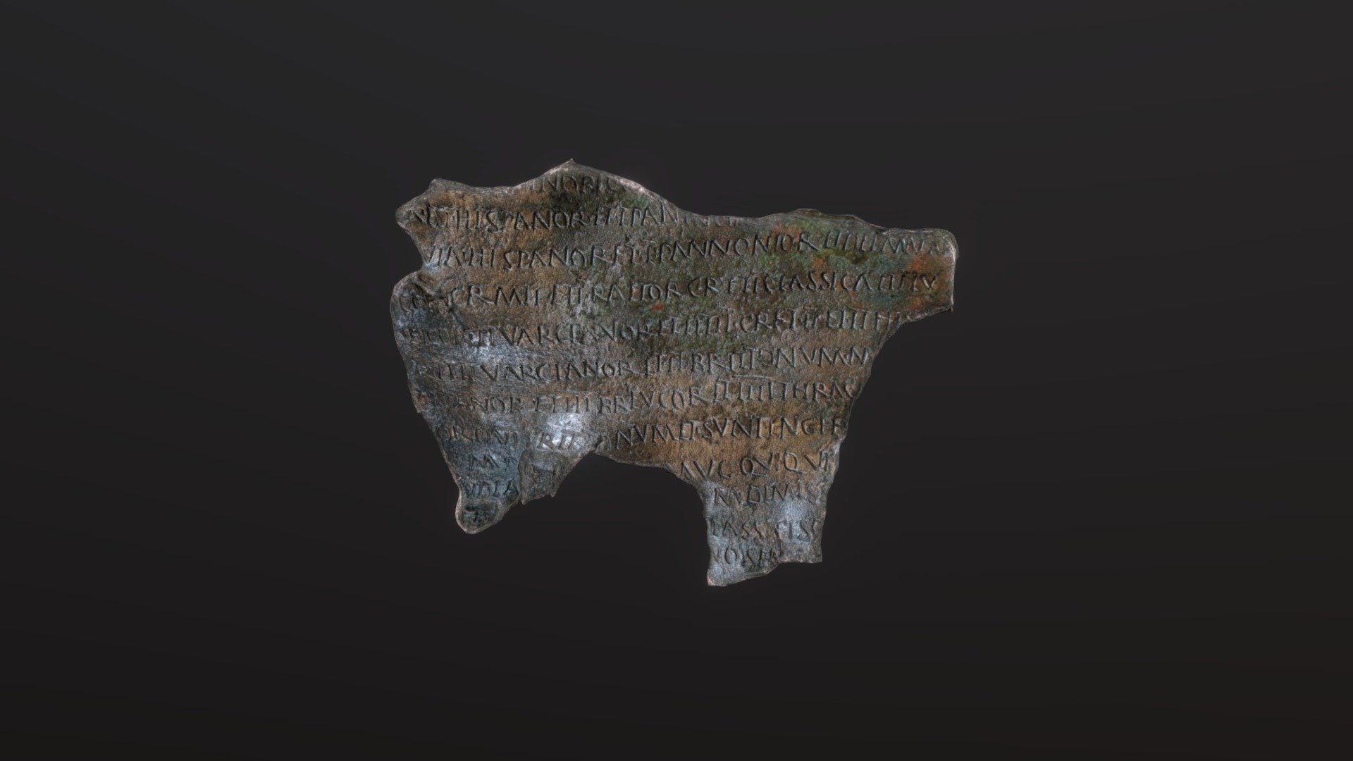 Best Nine van de Limes: Militair diploma — Sketchfab embed 3D viewer