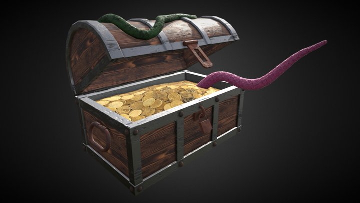 Pirates Treasure Chest 3D Model