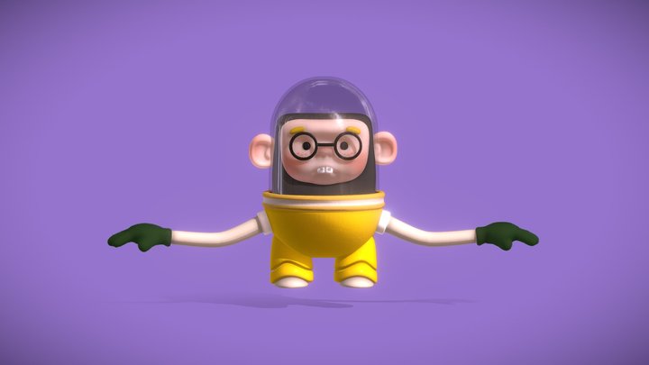 Nerd Monkey 3D Model