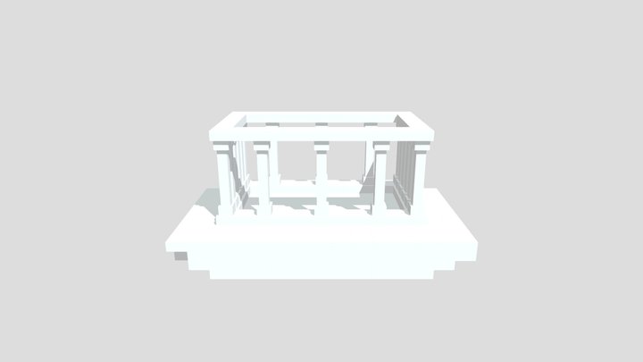 Minecraft Temple 3D Model