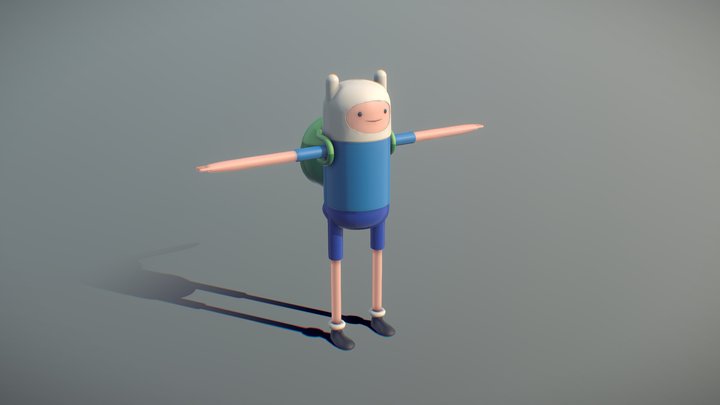 Finn the Human Adventure Time 3D Model