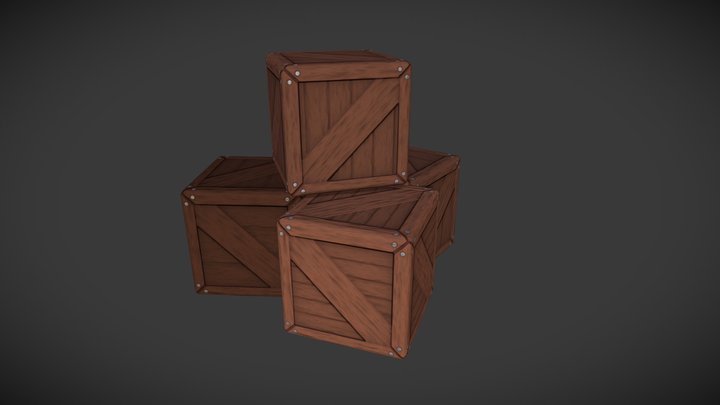 Wooden Crates 3D Model