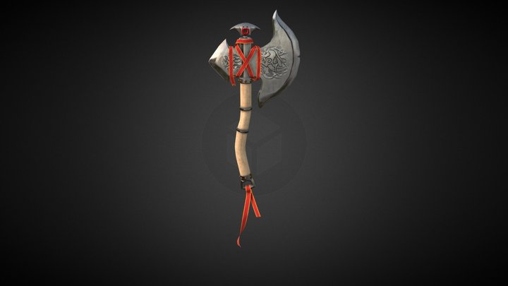 Celtic Battle Axe 3D Model