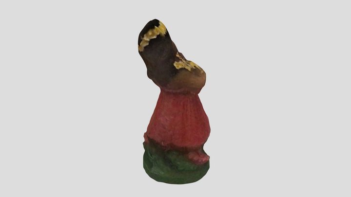 Hula Girl Statue 3D Model