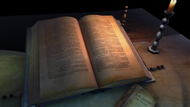 Book with table of contents 3D Model